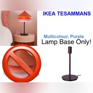 IKEA Tesammans Table Lamp Base Purple (shade not included)